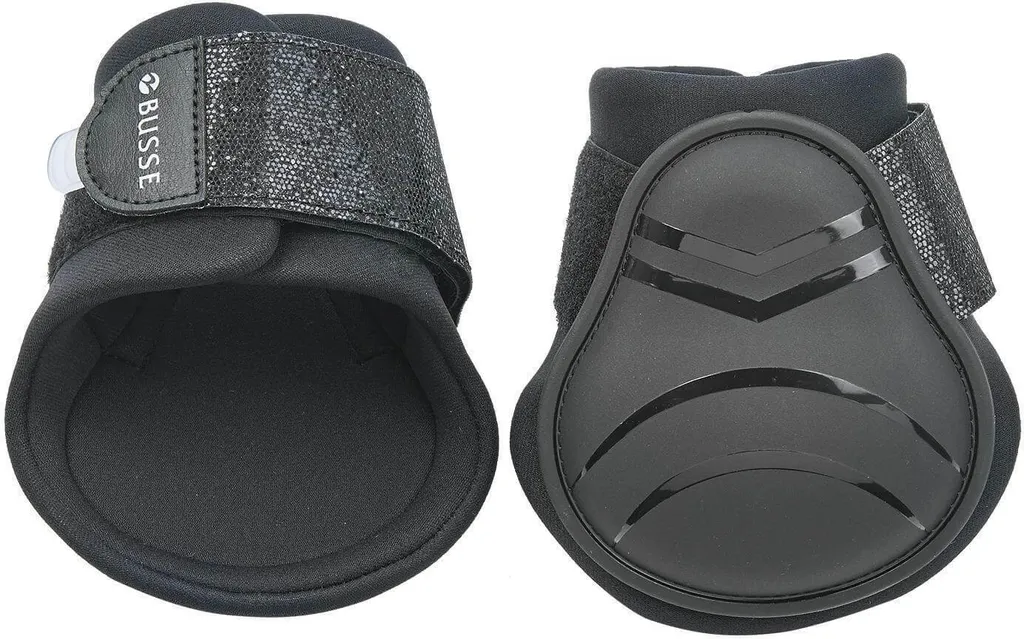 Bonnet de protection BUSSE Bounce Glitter noir pour poney et cheval