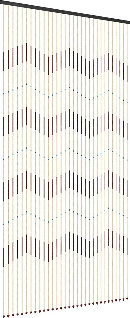 Rideau de perles bambou beige - Séparateur de pièce anti-vis-à-vis