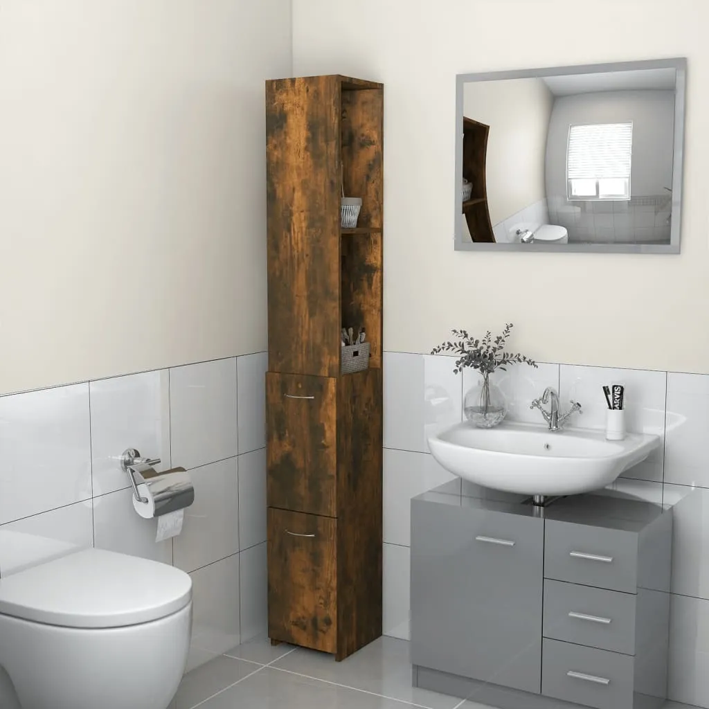 Colonna Bagno Rovere Fumo 170cm | Trasforma il tuo Bagno in una Spa