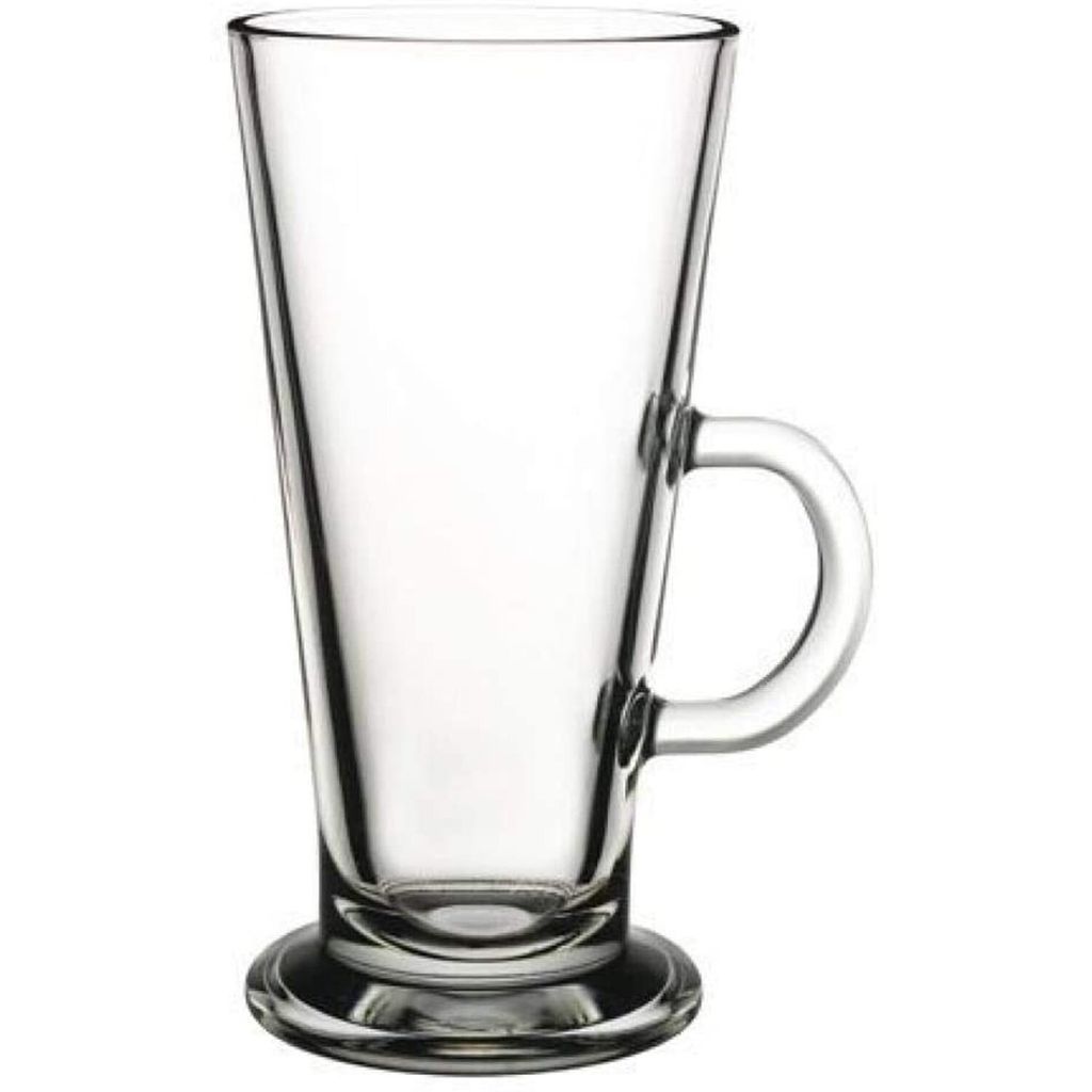 Pasabahce 55153 Colombian Kaffeeglas mit Henkel, 360 ml, Glas, transparent, 6 Stück