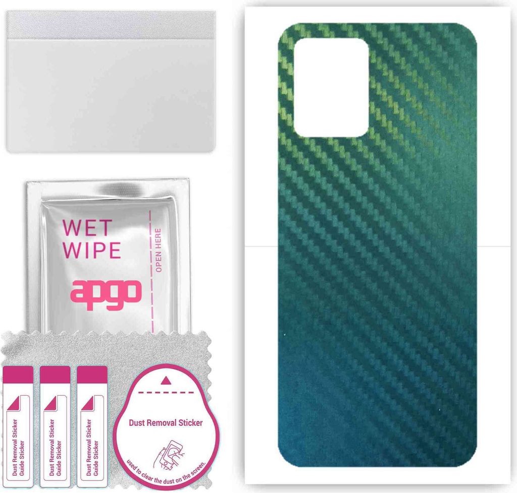 apgo Rückseite Schutzfolie, Skin, kompatibel mit Realme 8i, Hinten Displayschutzfolie aus Vinylfolie, kratzfest, einfache Montage - Kohlenstoff-Ch...