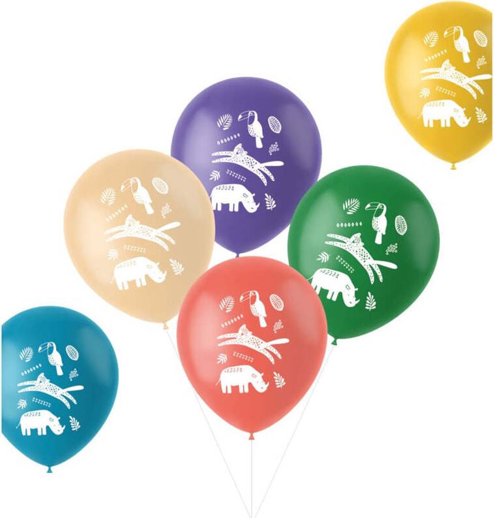 6 Zoo Birthdayparty Ballons 33cm