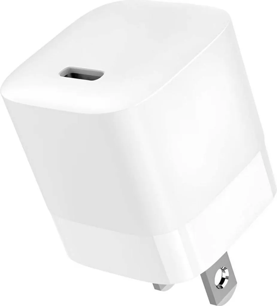 Jaym, caricatore rapido USB-C 30W 3A PD spina USA, bianco