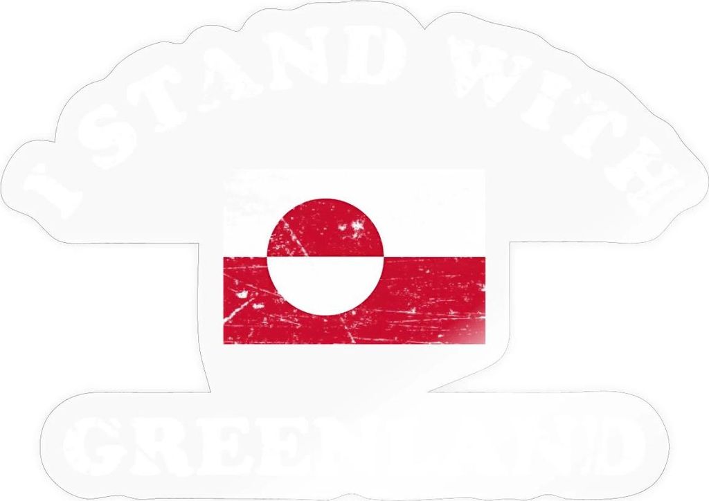 Spreadshirt Ich Halte Zu Grönland Statement Sticker Aufkleber, 10 x 10 cm, Transparent glänzend