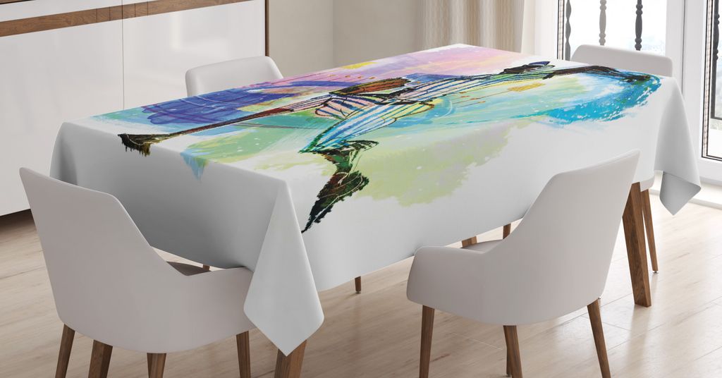 ABAKUHAUS Baseball Tischdecke, Flüchtiger Entwurf, Personalisierter Druck mit Klaren Farben Waschbar Wasserfest kein Verblassen, 140 x 240 cm, Meh...