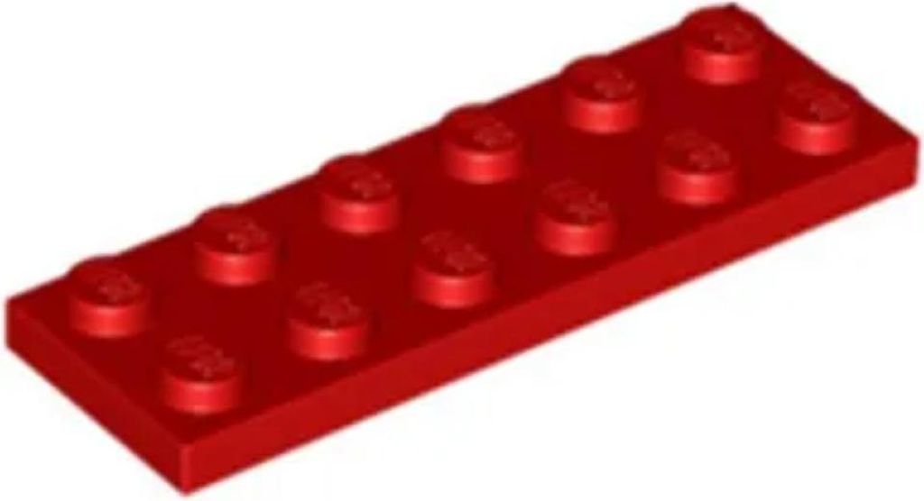 Lego 2x6 Platte 3795 - 100 Stück Rot
