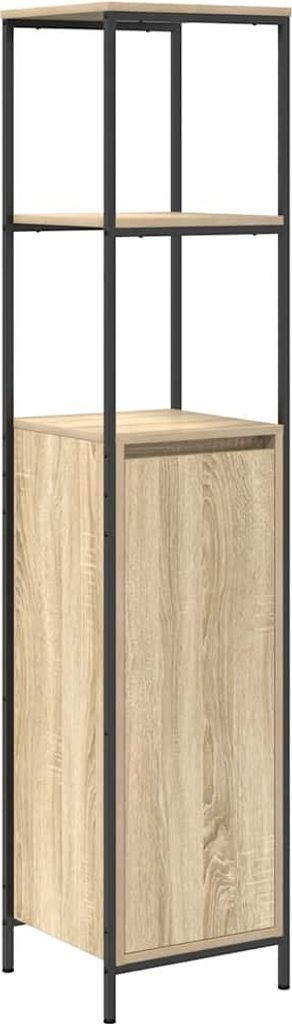 Badschrank mit Regalen Sonoma-Eiche 36x35x165 cm