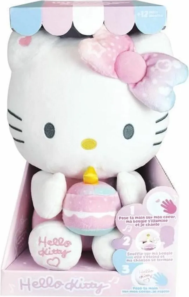 Poupée Bébé Hello Kitty Jemini - Textile Moelleux et Lavable pour Enfant