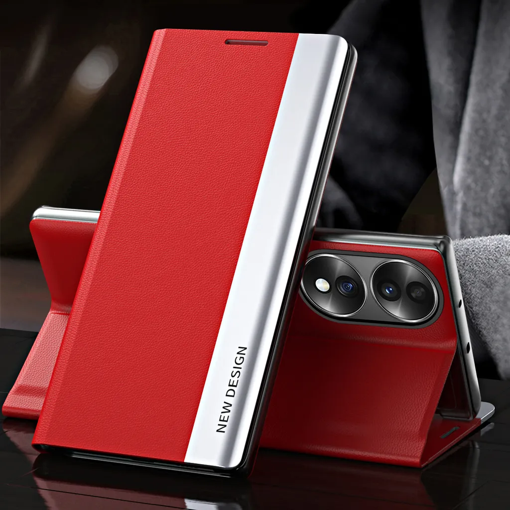 Cadorabo Cover Flip Honor 7 - Custodia Portafoglio In Pelle Rossa Mela Con Chiusura Magnetica