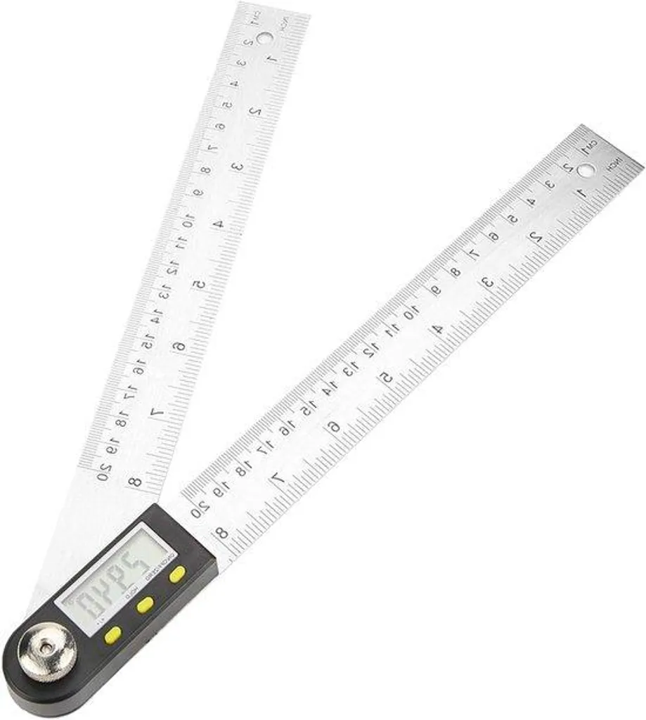 Goniomètre numérique 360° inox 200mm avec écran LCD haute lisibilité
