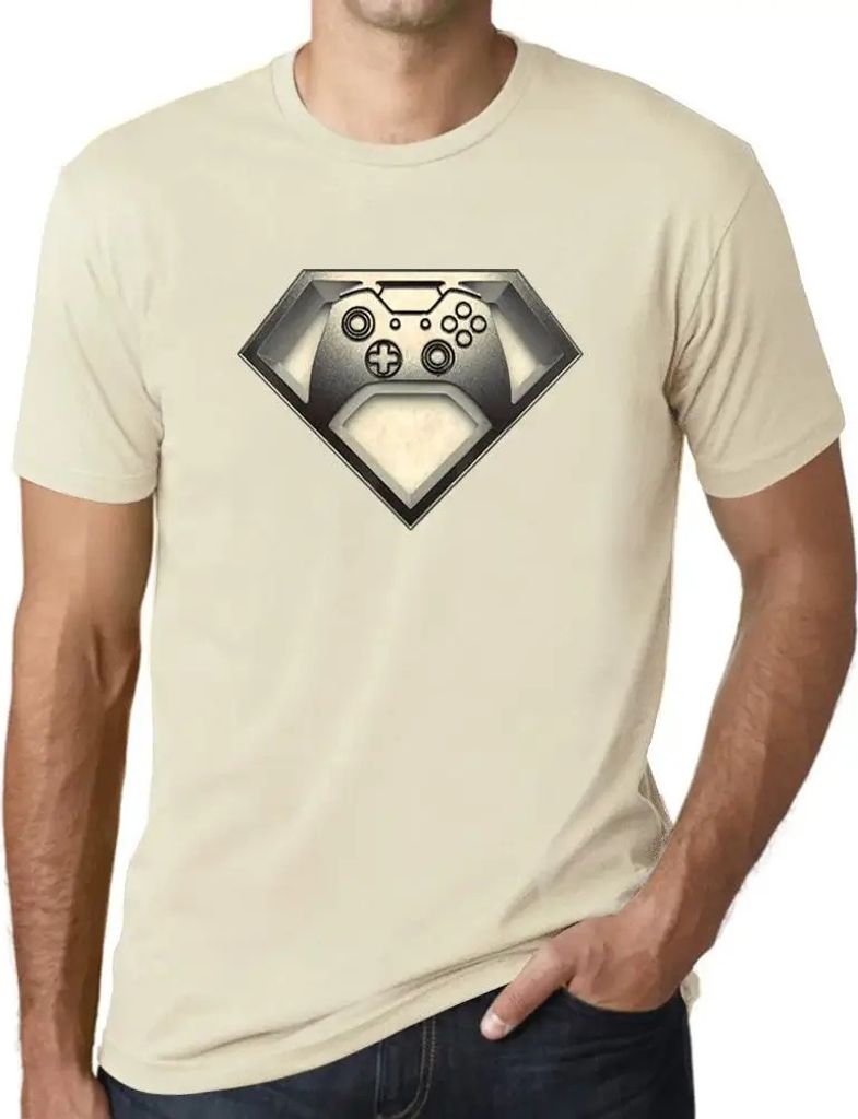 Herren Grafik T-Shirt Super-Gamer esports lustige Heidekraut – Super Gamer Esports Funny Heather – Öko-Verantwortlich Vintage Jahrgang Kurzarm...