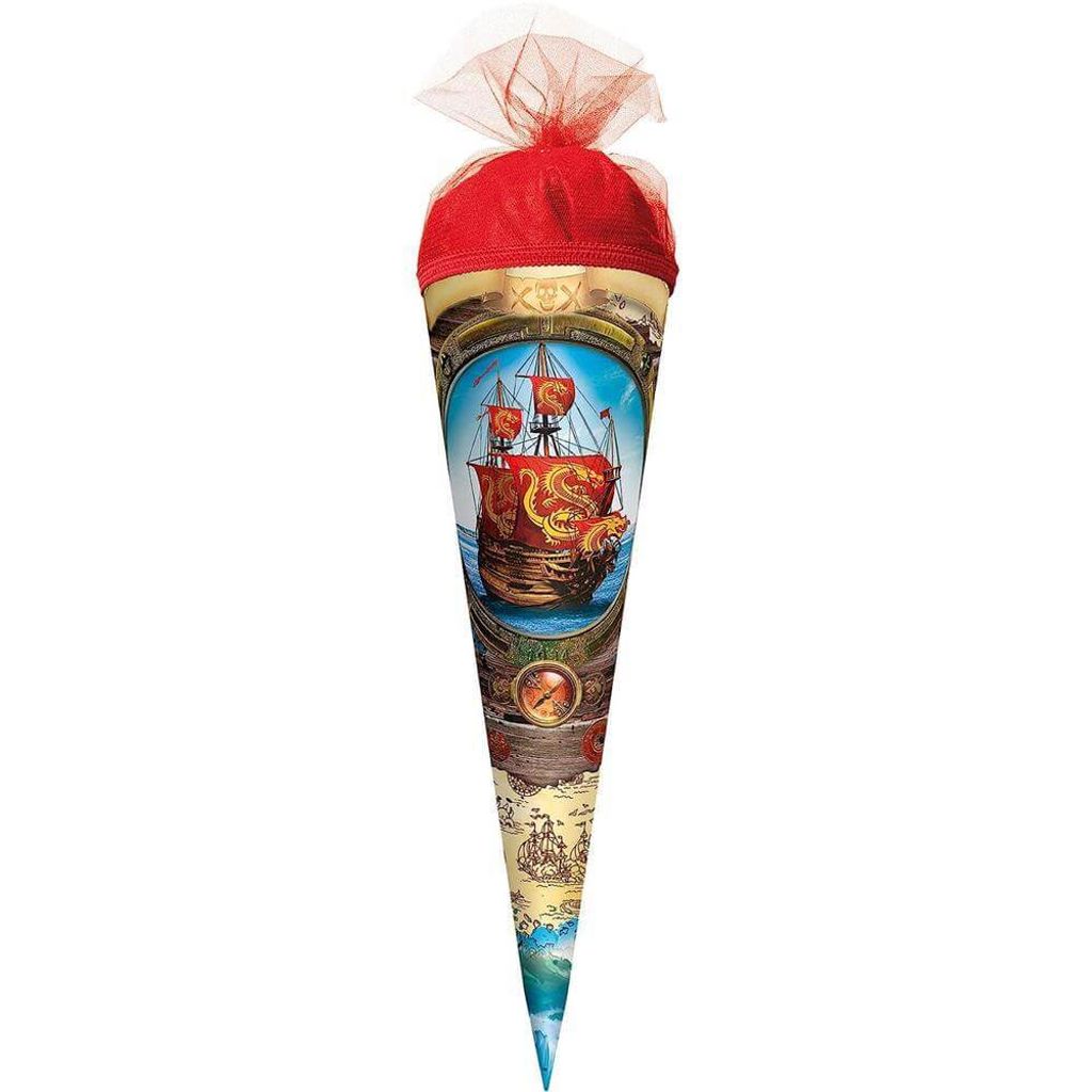 Tornister szkolny z motywem statku pirackiego 50 cm okrągłe Zdjęcie produktu 