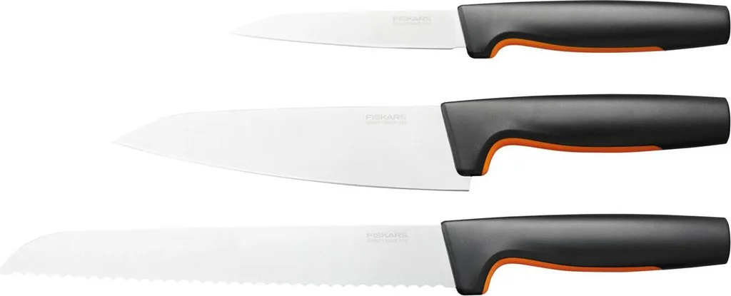 Set Inizio Cucina Fiskars 1057559 | 3 Coltelli Functional Form Ergo