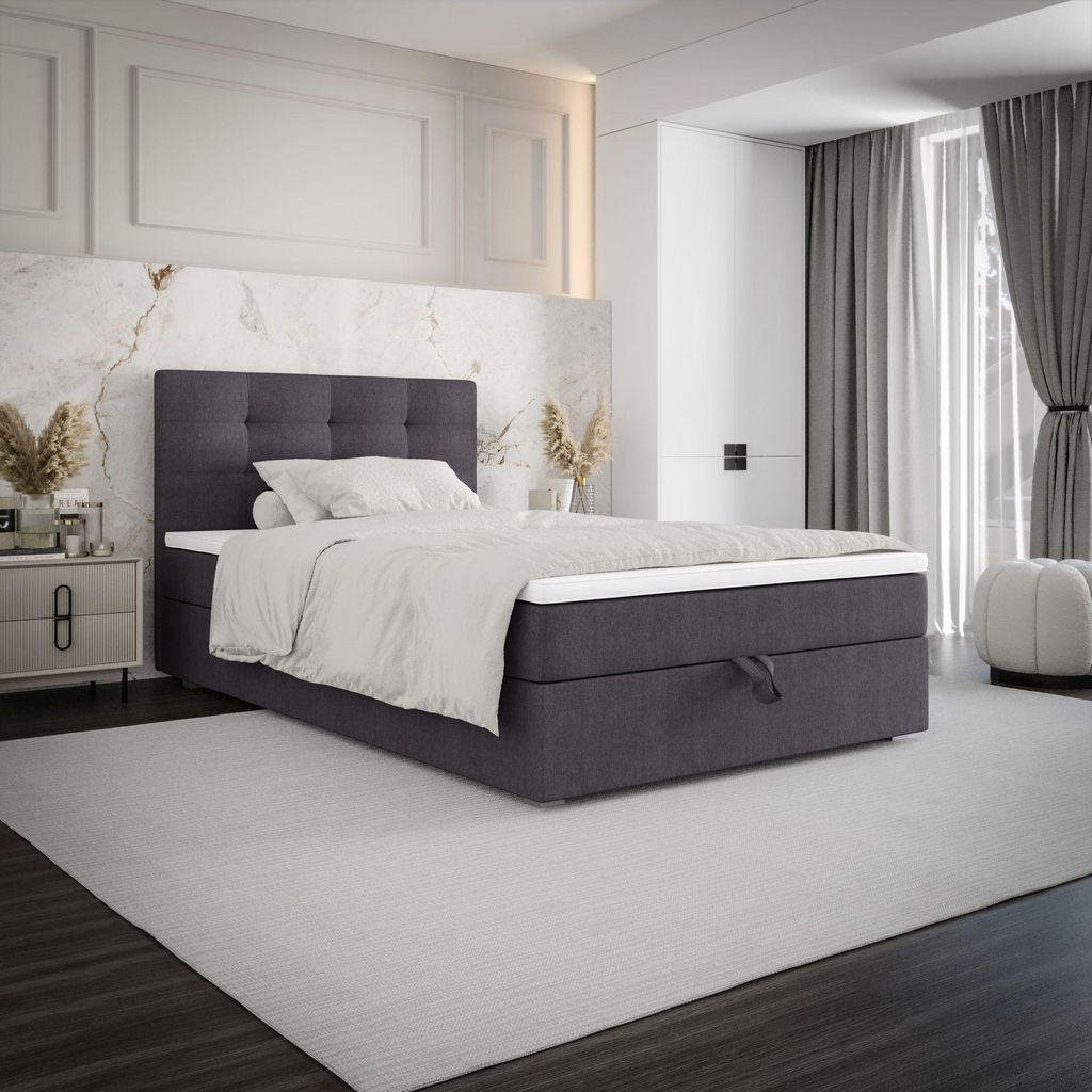 BEDANTE Boxbett FADO 11 80x200 Cosmic 97 Bett Bettkasten Einzellbett Hotelbett Topper Matratze Schlafzimmer Stauraum