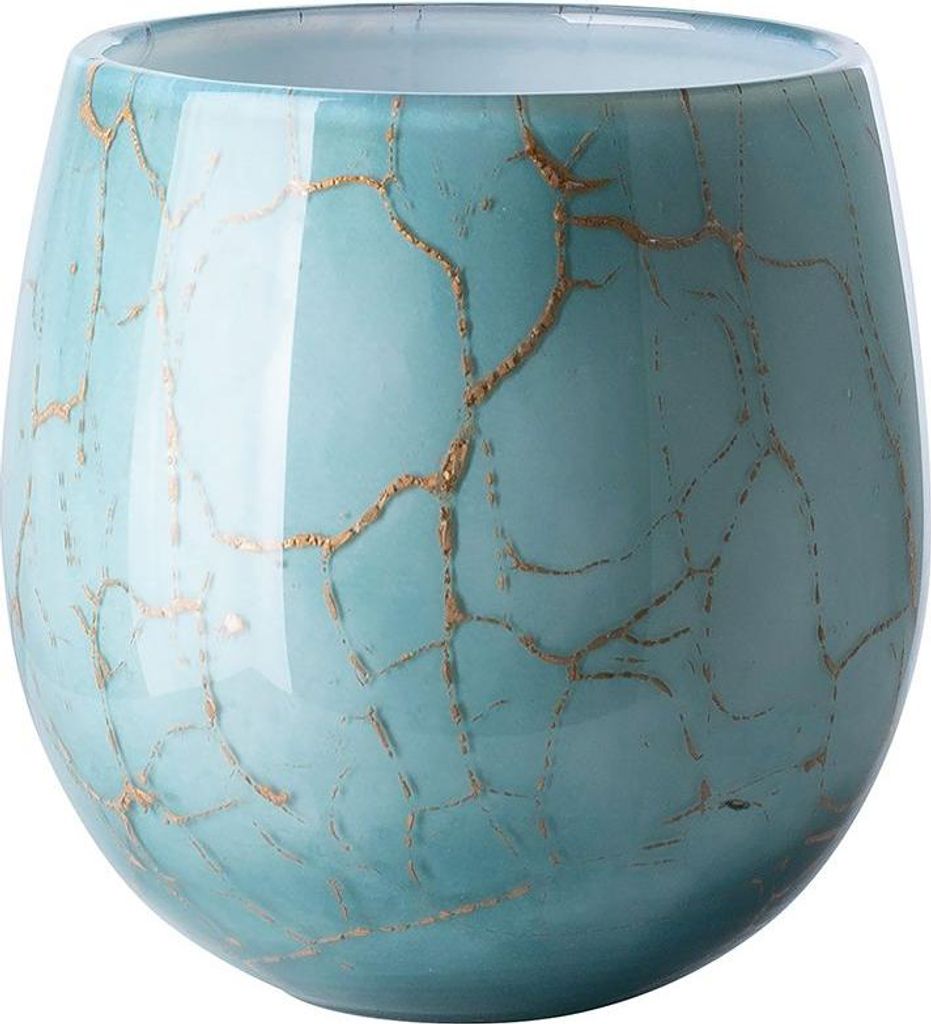 Fink Windlicht COSMIC DH 14x17 cm grün Teelichthalter Windlichtglas