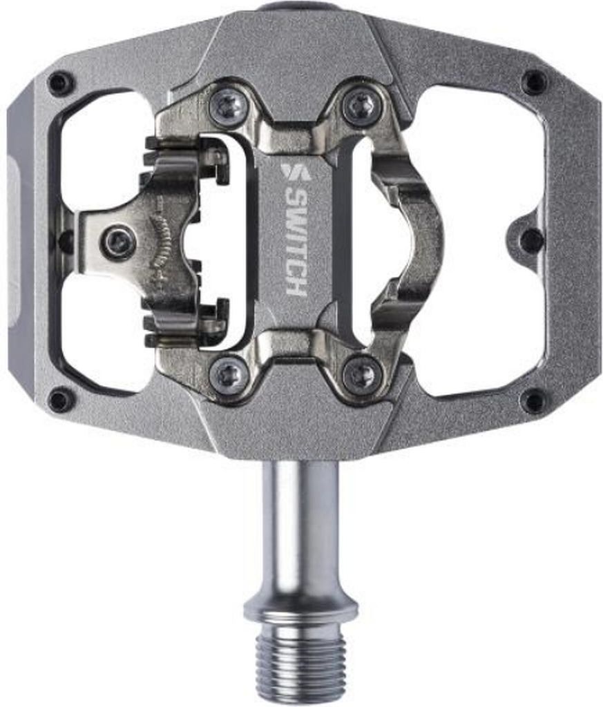 GIST MTB-Fahrradpedal SWITCH CRANK FLIP, silber