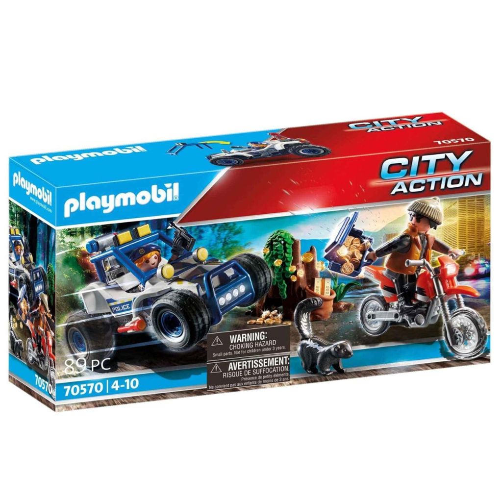 PLAYMOBIL City Action 70570 Polizei-Geländewagen: Verfolgung des Schatzräubers