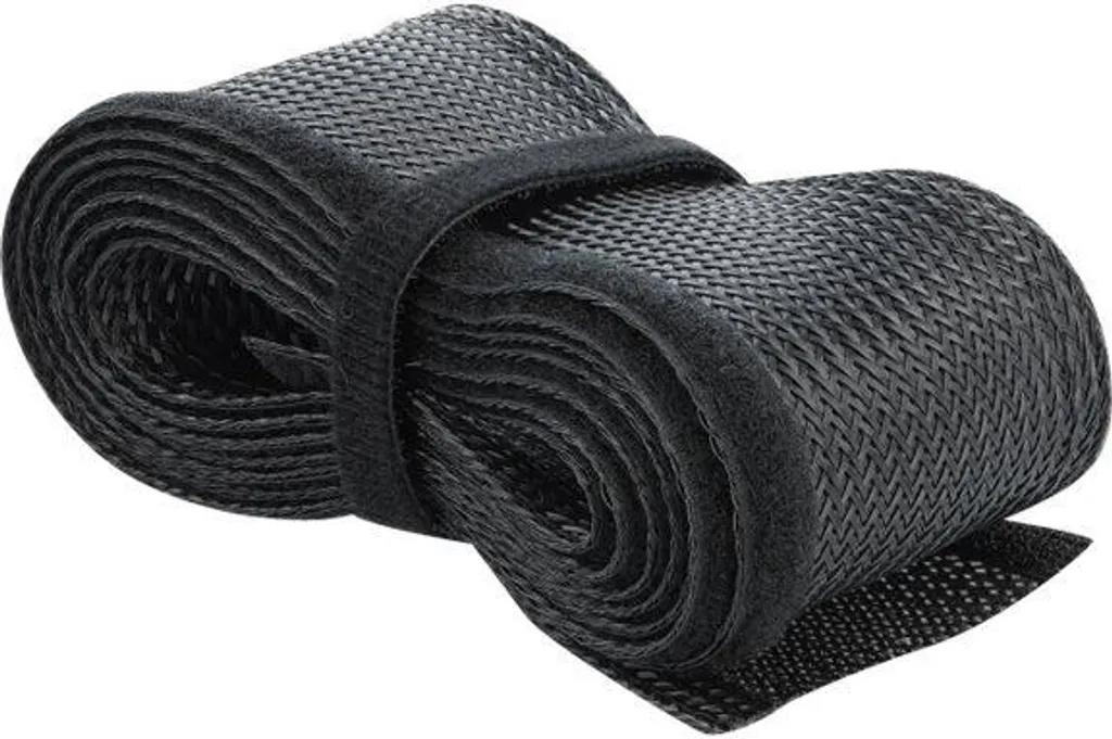 Delock 19050 Guaina Intrecciata con Velcro 5m 19mm Nero Professionale