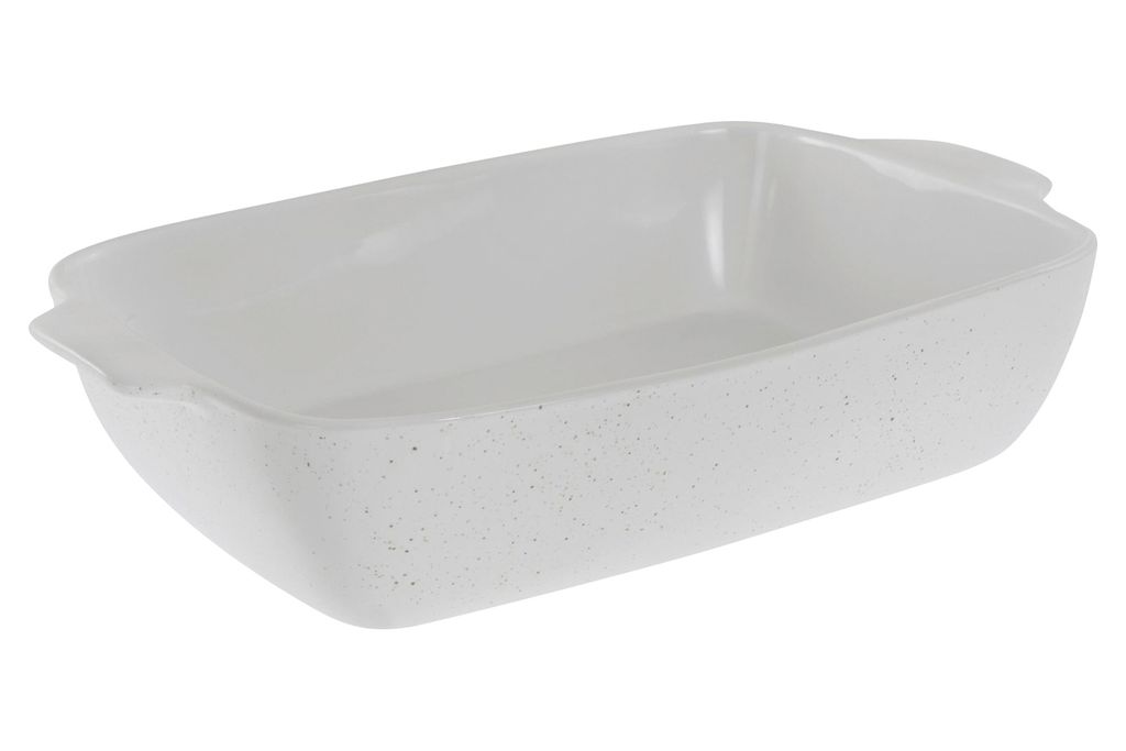 Auflaufform - Weiß - 24 x 40 cm - Steinzeug - mit Griffen Produktbild 