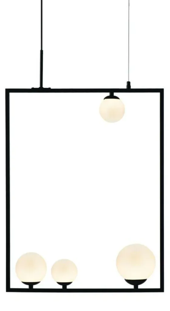 Suspension ACA QUADRO 4XG9 Noir et Blanc 49x12x120 cm - OD91494PB