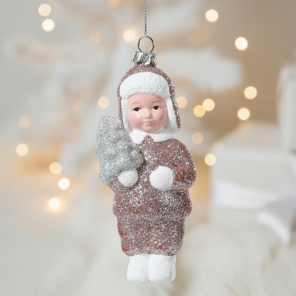 Christbaumfigur Kunststoff Christbaumanhänger Junge 13,5cm