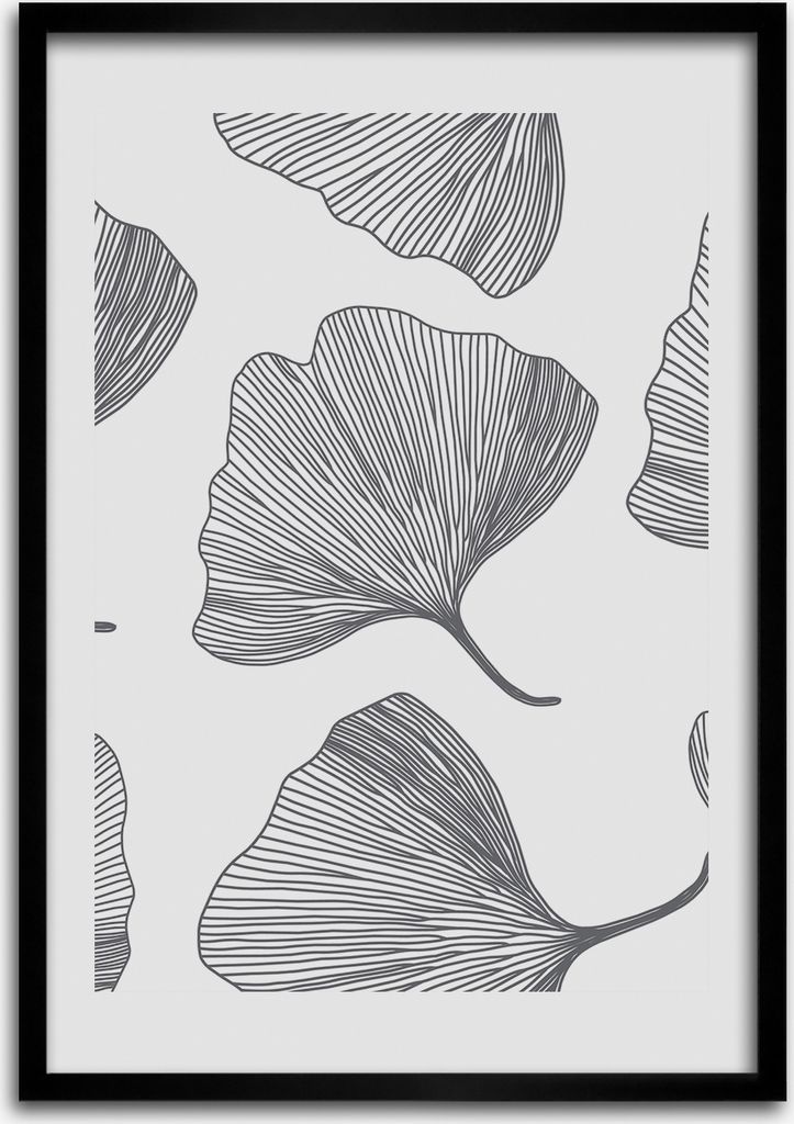 Bild - Bilderrahmen - Foto - 70 cm x 100 cm - MDF - Rahmen - Wandkunst - ginkgo
