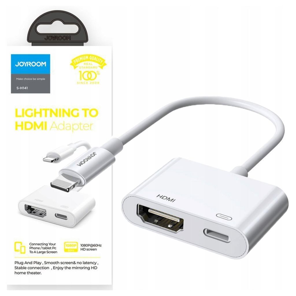 JOYROOM S-H141, 0,116 m, Lightning, HDMI, Samec, Samica, Obrázok produktu 