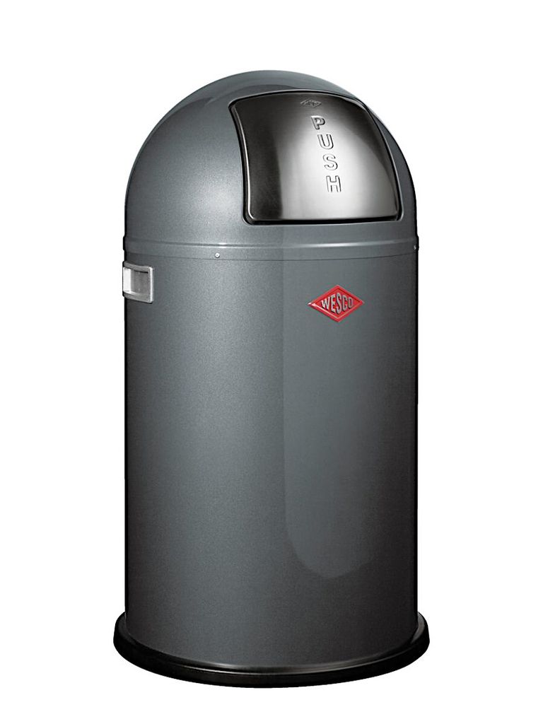 WESCO Abfallsammler PUSHBOY JUNIOR 175531-13 in GRAPHIT mit 22 Liter Volumen / Abfalleimer / Mülleimer