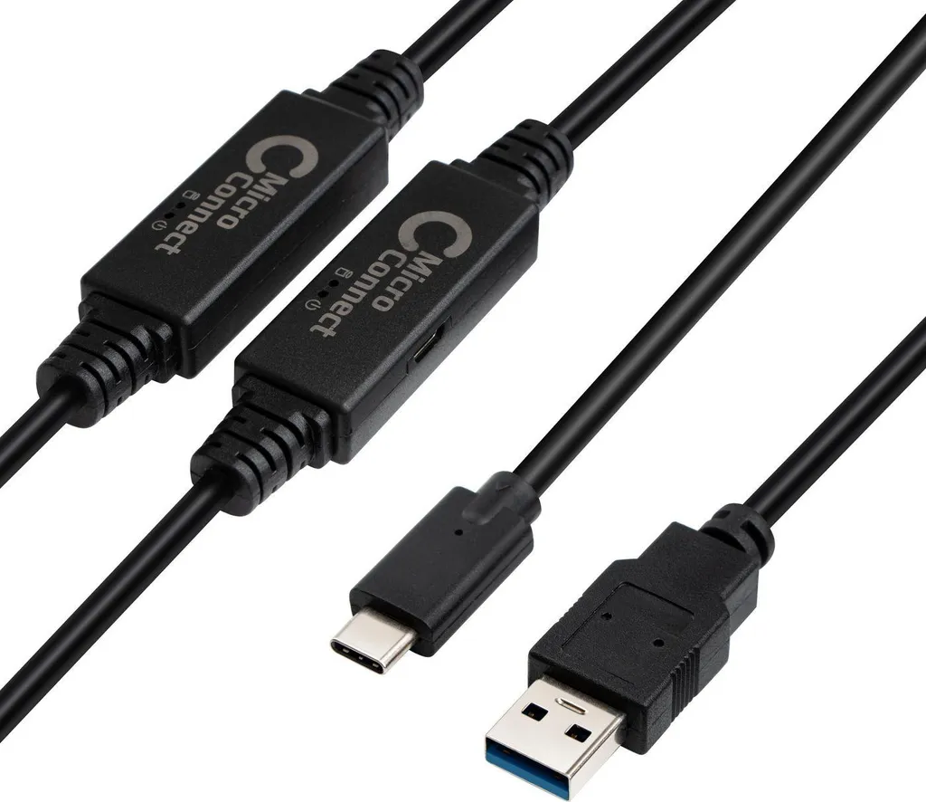 Câble USB 10m pour Caméra et Disque Dur USB-C vers USB-A 3.1 Gen 1 Noir