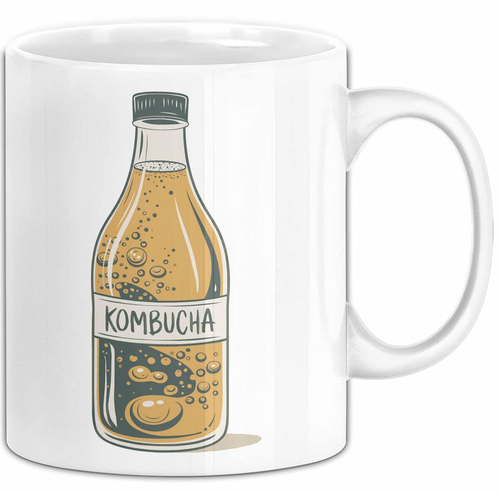 Kombucha Trinker Tasse Geschenkidee Darmgesundheit Liebhaber (Weiß)