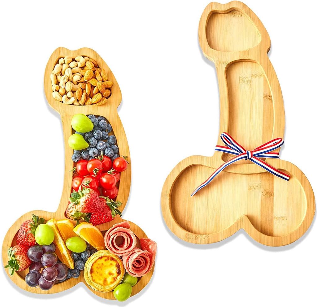 Holz-Aperitifbrett - Käsetablett - Charcuterie-Brett - Tisch-Käseplatte - Servierplatte - Lustiges Käsebrett für Partys - Einzigartiges Geschen...