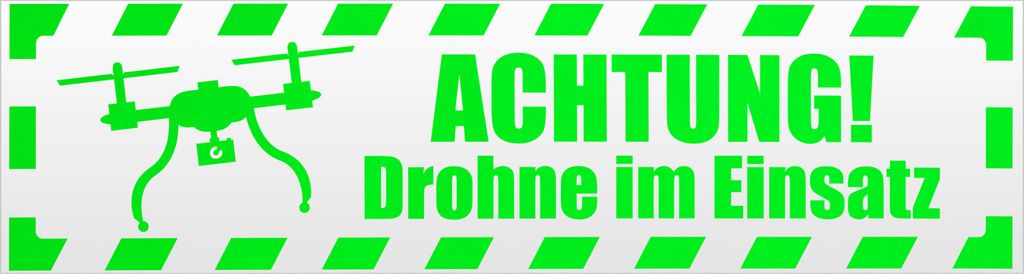 Kiwistar Achtung Heck schwenkt gestreift Magnetschild Schild magnetisch - 60cm Neongrün - Magnetfolie für Auto PKW Kfz