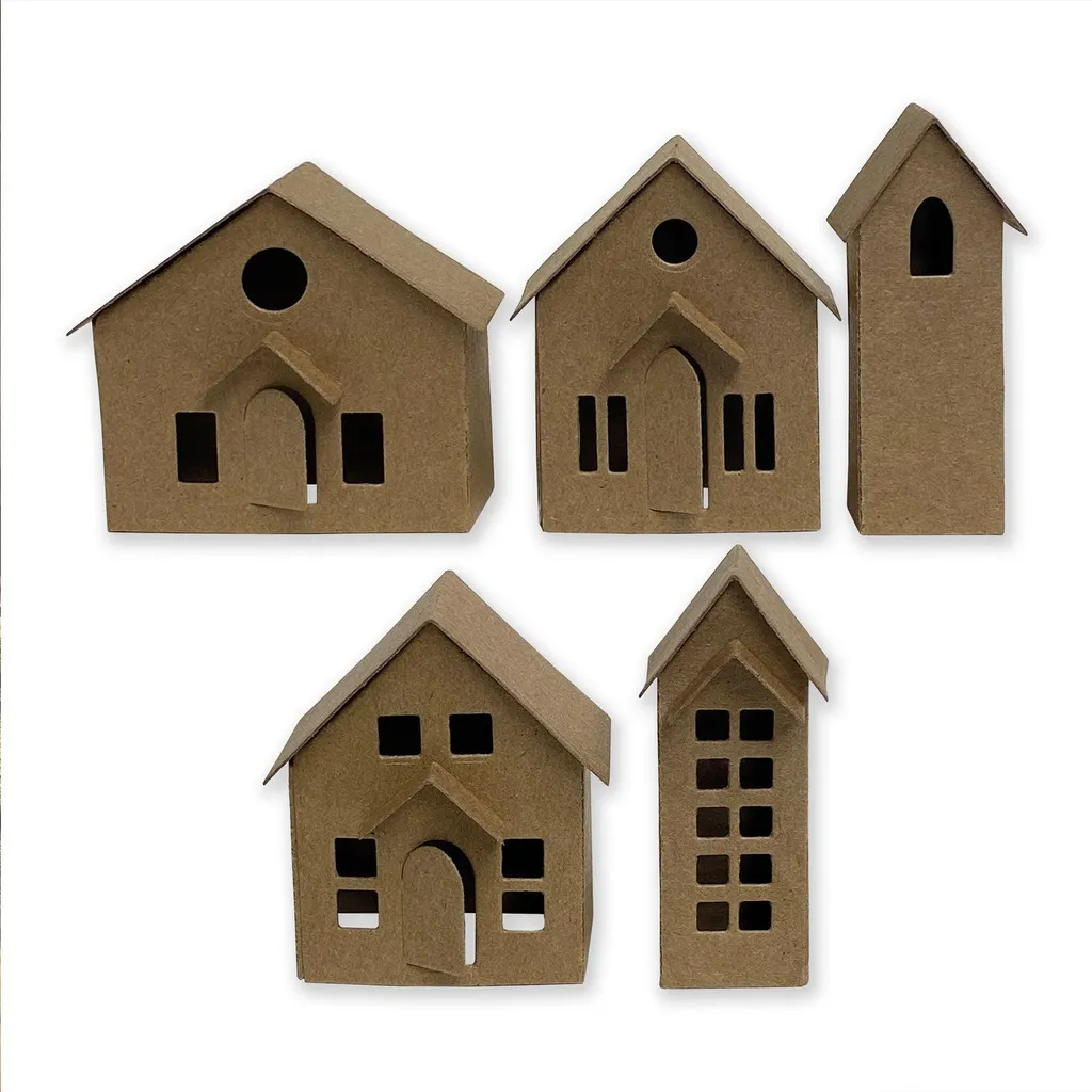 Sizzix Thinlits Paper Village Matrice de Découpe 0.3 à 7.6 cm pour DIY - 2
