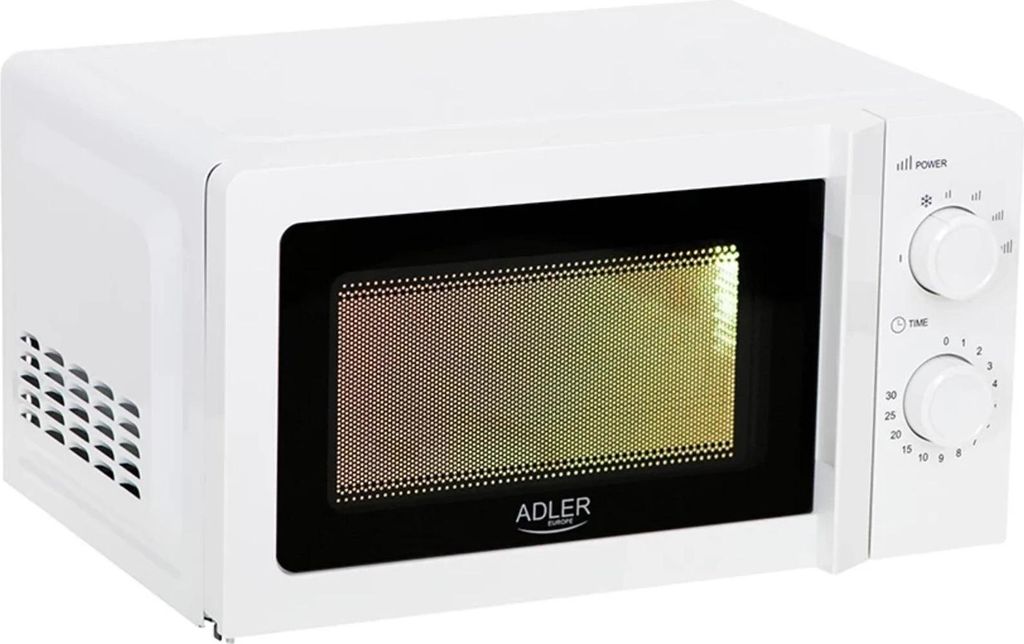 Adler AD 6205 Mikrowelle Weiß Solo Mikrowelle Arbeitsplatte 20 L 700 W