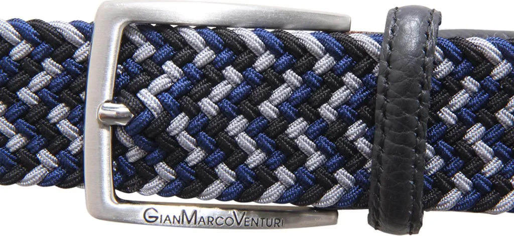 Ceinture Cuir Gianmarcoventuri I7626 Noir Bleu : Confort et Durabilité