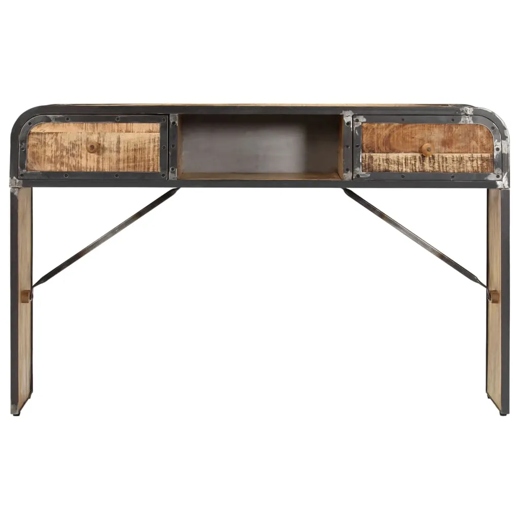 Buffet artisanal en bois de manguier massif 120x30x75 cm - vidaXL brun