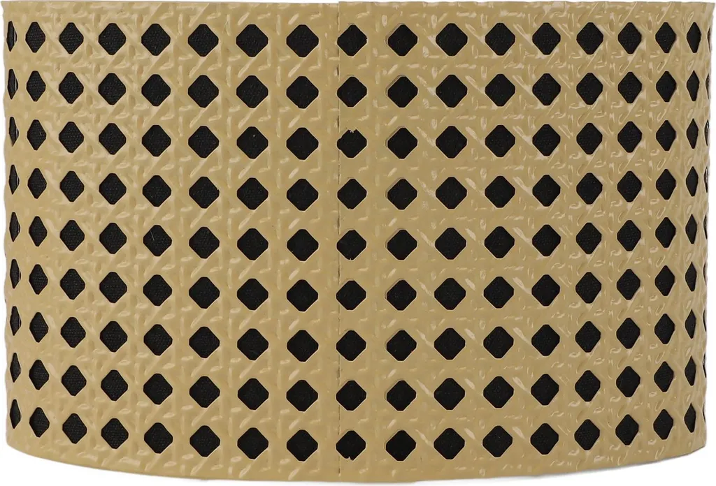 Abat-jour Métal Jaune et Noir Motif Creux pour Ambiance Chambre Zen