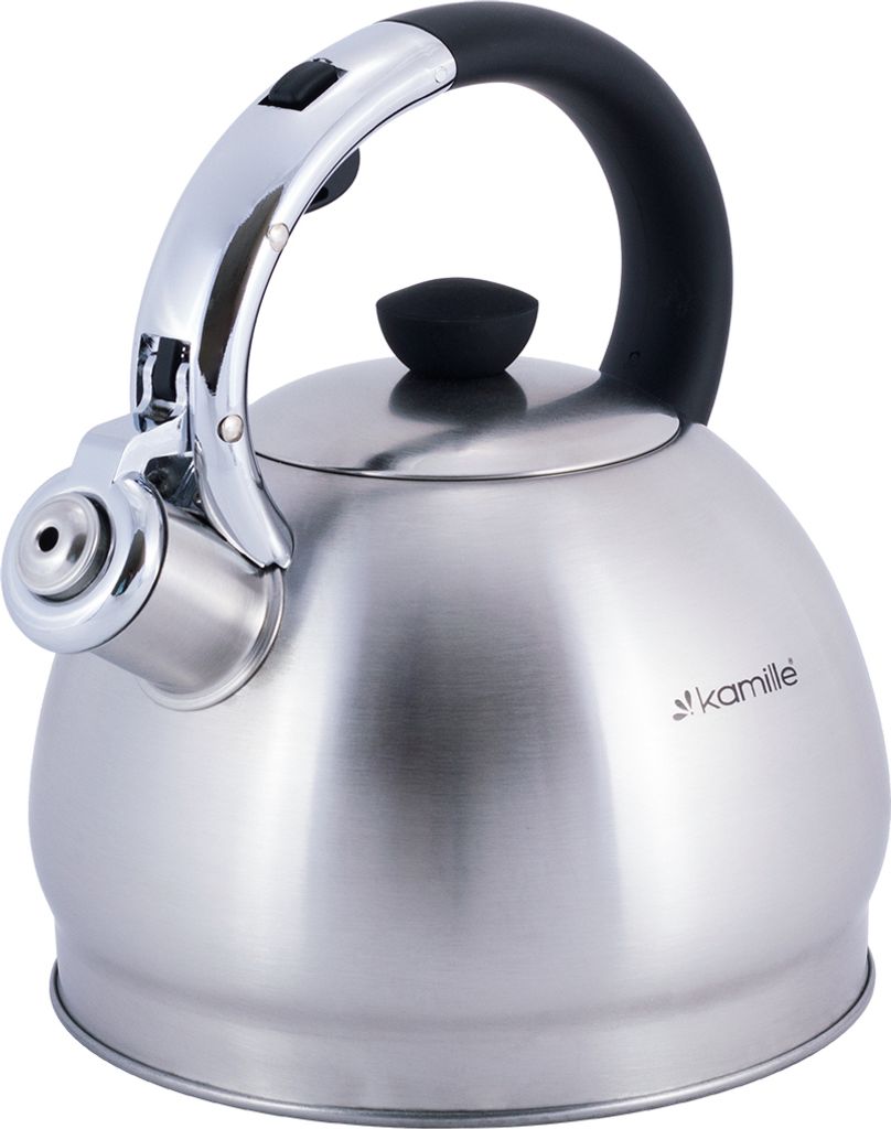 Wasserkocher mit Edelstahlpfeife 2,0 L INDUKTION KAMILLE KM-0694BN