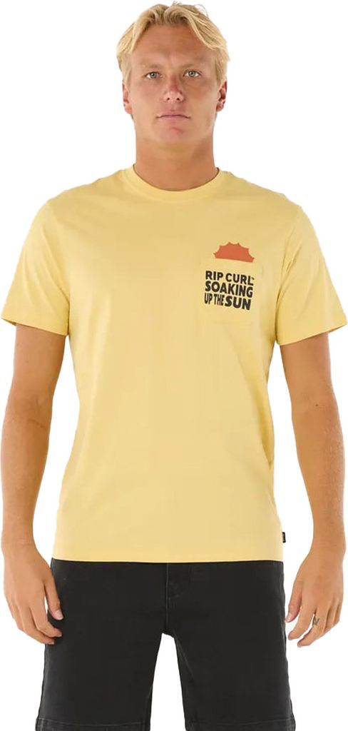 Rip Curl Herren T-Shirt SUN SOAKER POCKET TEE, Größe:L, Farben:straw