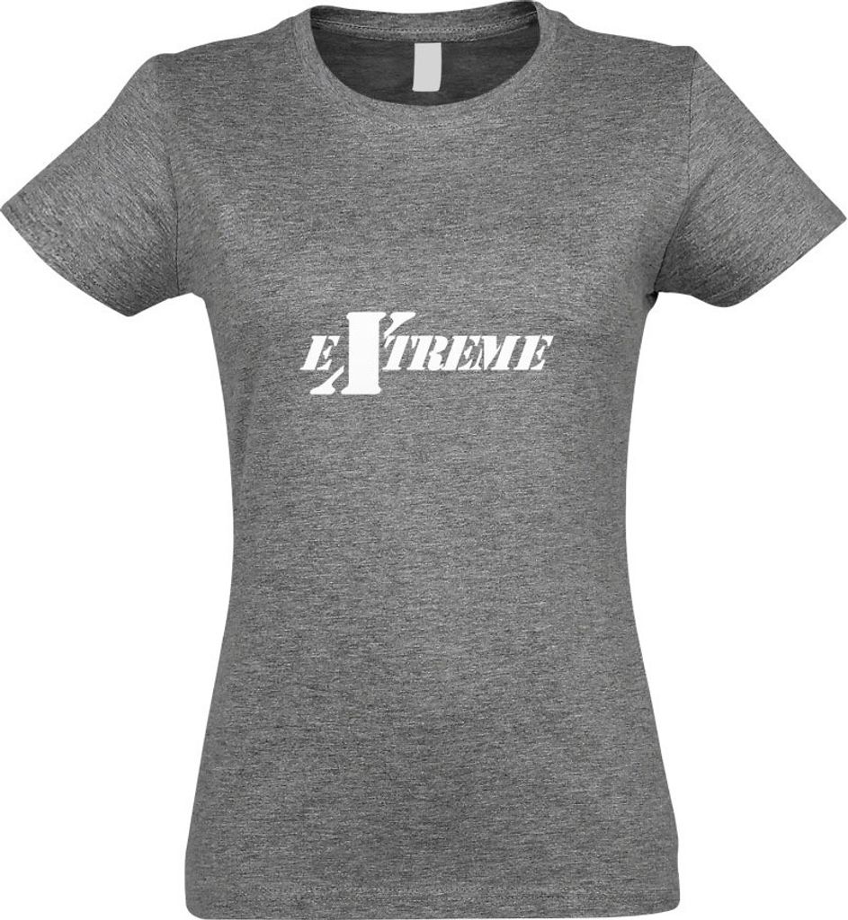 Kiwistar - T-Shirt tailliert - Damen - Graumeliert - Extreme - mit Motiv Bedruckt - Funshirt Design - Sport - Freizeit - Damen - XL