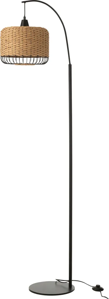 Lampadaire lanterne J-Line en métal naturel pour un salon authentique