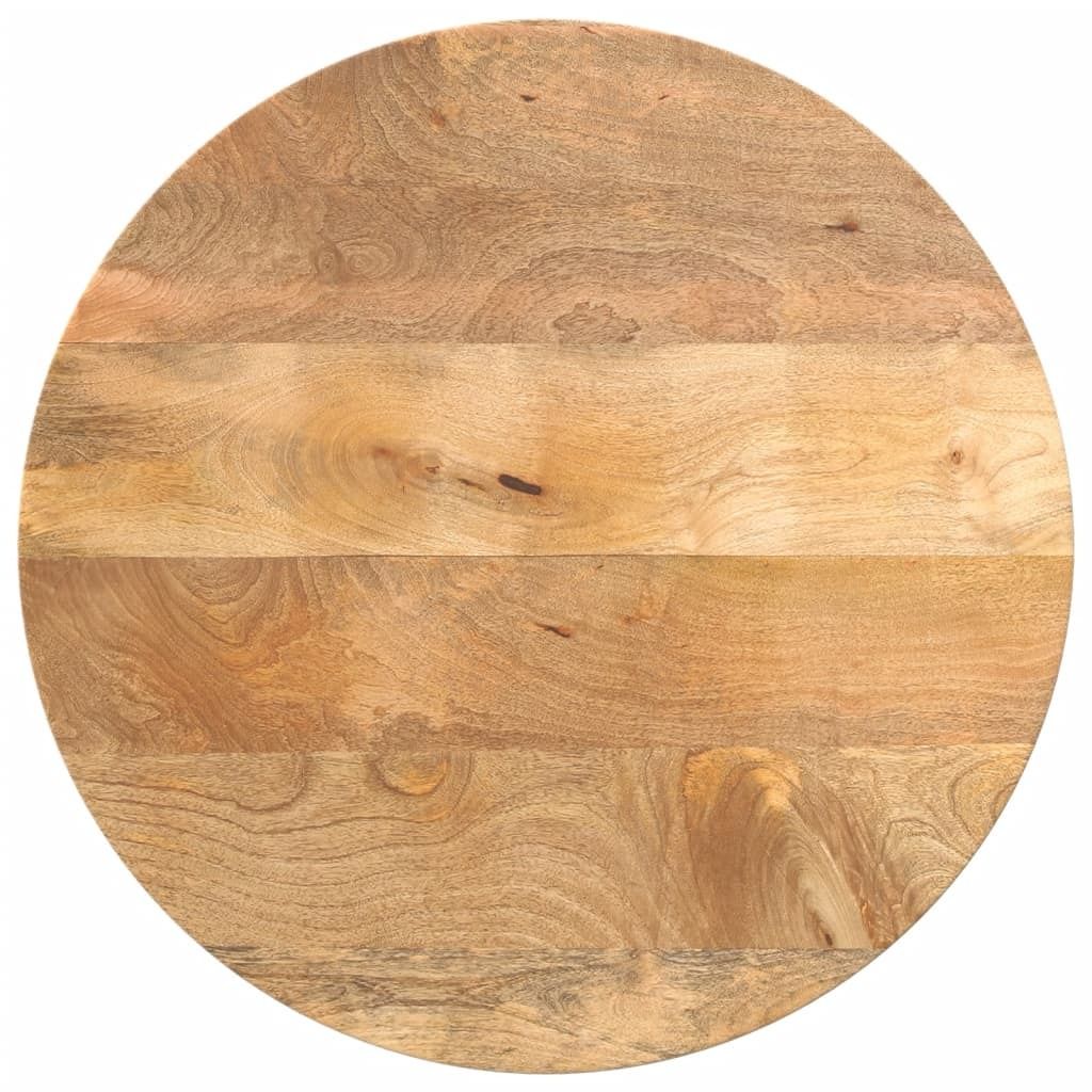 Tischplatte Ø 50x2,5 cm Rund Massivholz Mango