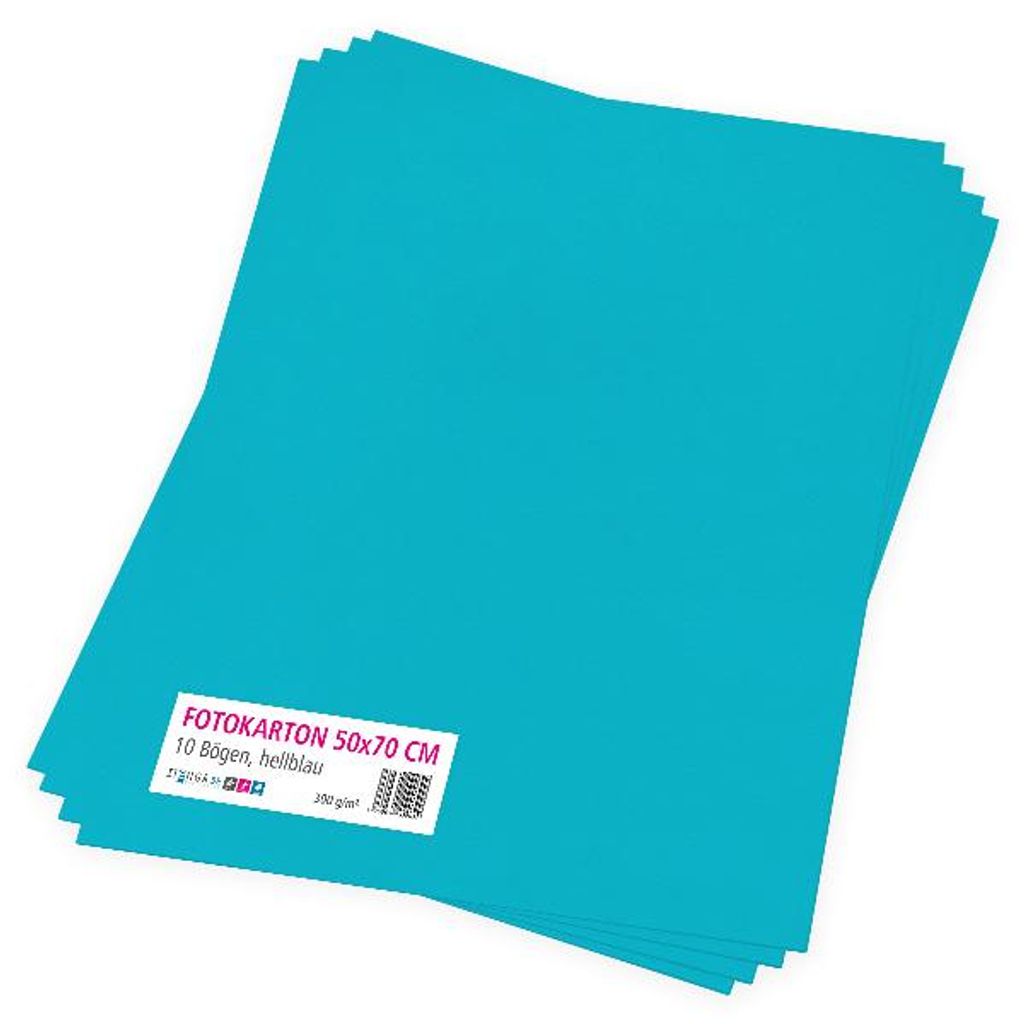 itenga Fotokarton hellblau - 50x70cm 300g/m² 10 Bogen