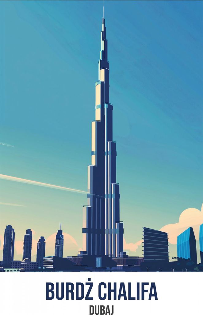 Plakat 40x60cm Burj Khalifa
