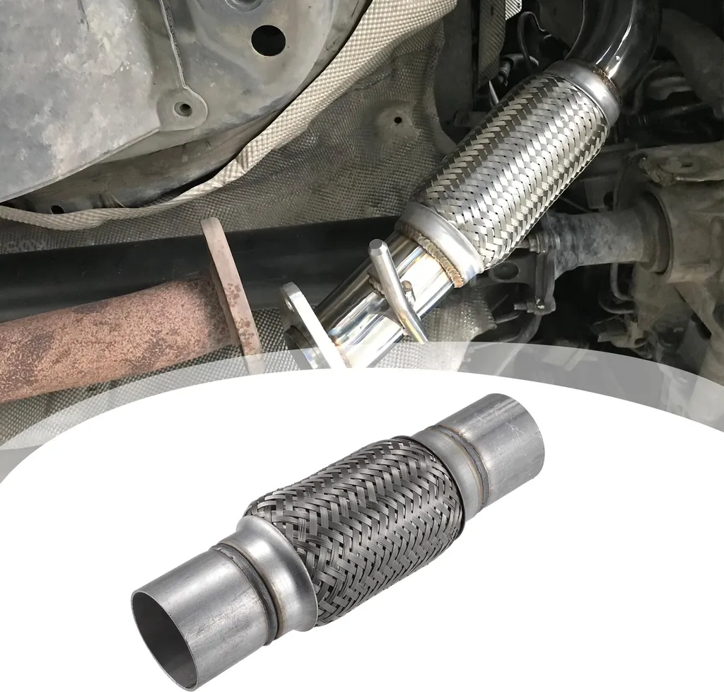 Flexible d'Échappement Universel Argenté 60x290mm pour Automobile