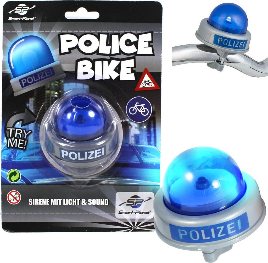Smart-Planet Polizei Kinder Fahrradklingel mit elektrischem Produktbild 