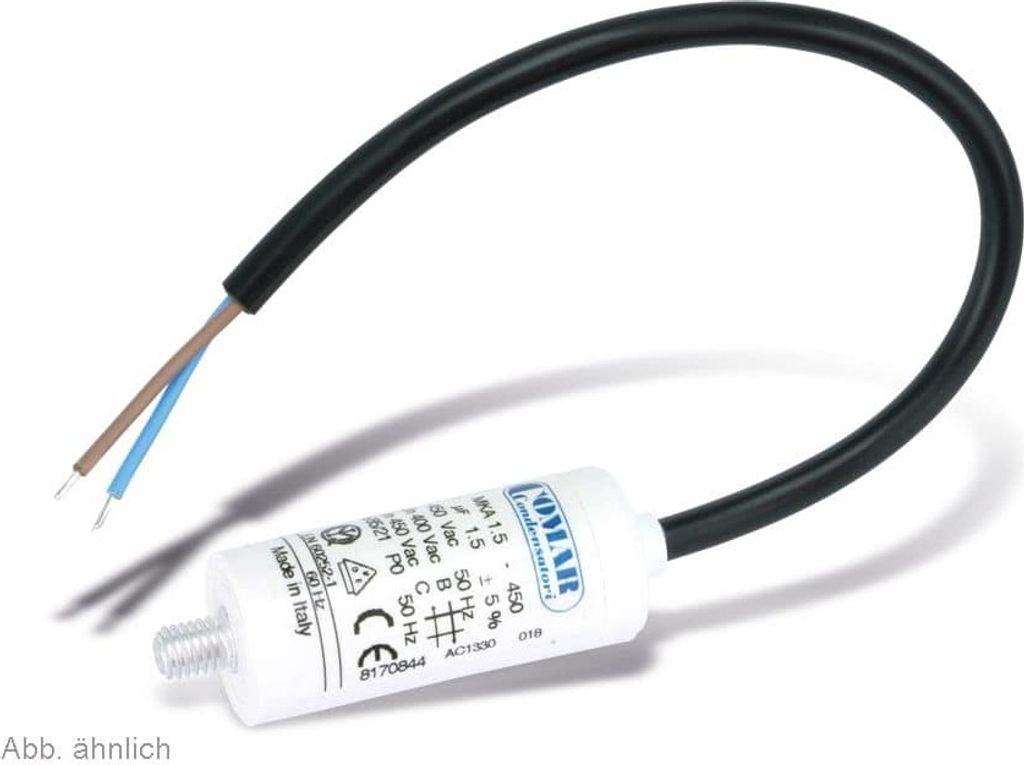 Motorbetriebskondensator COMAR MKA450, 70µF/450V, 250mm, Produktbild 