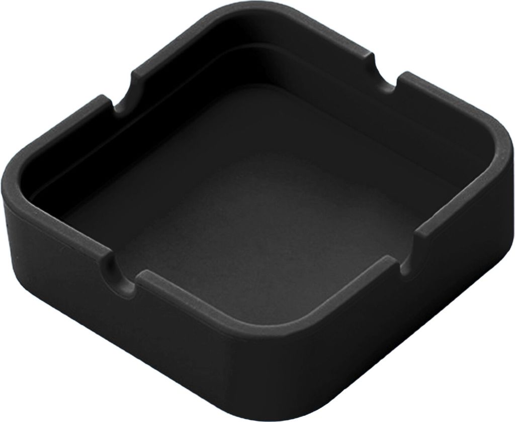 Desktop Aschenbecher Anti-Drop-Nicht-Flammbare Zigaretten-Asche-Kiesel-Gel-Praktiker-Schwarzes Quadrat