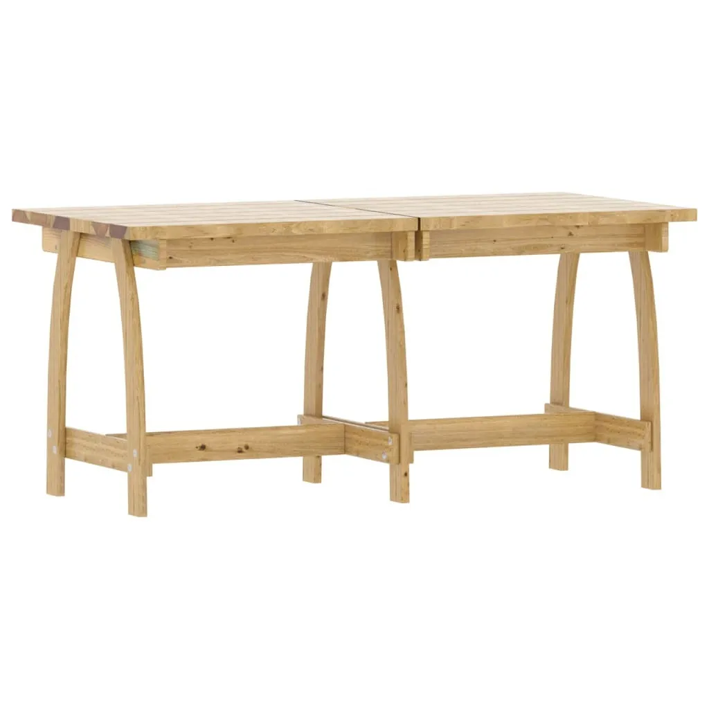 Table de Jardin et 4 Chaises en Pin pour Repas en Extérieur - Set Complet - 13