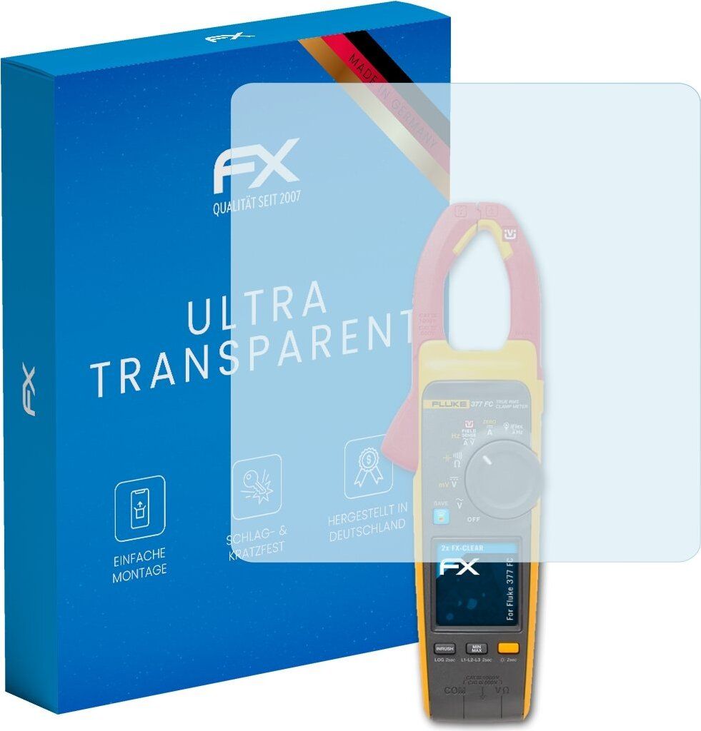 atFoliX FX-Clear 2x Schutzfolie kompatibel mit Fluke 377 FC Displayschutzfolie